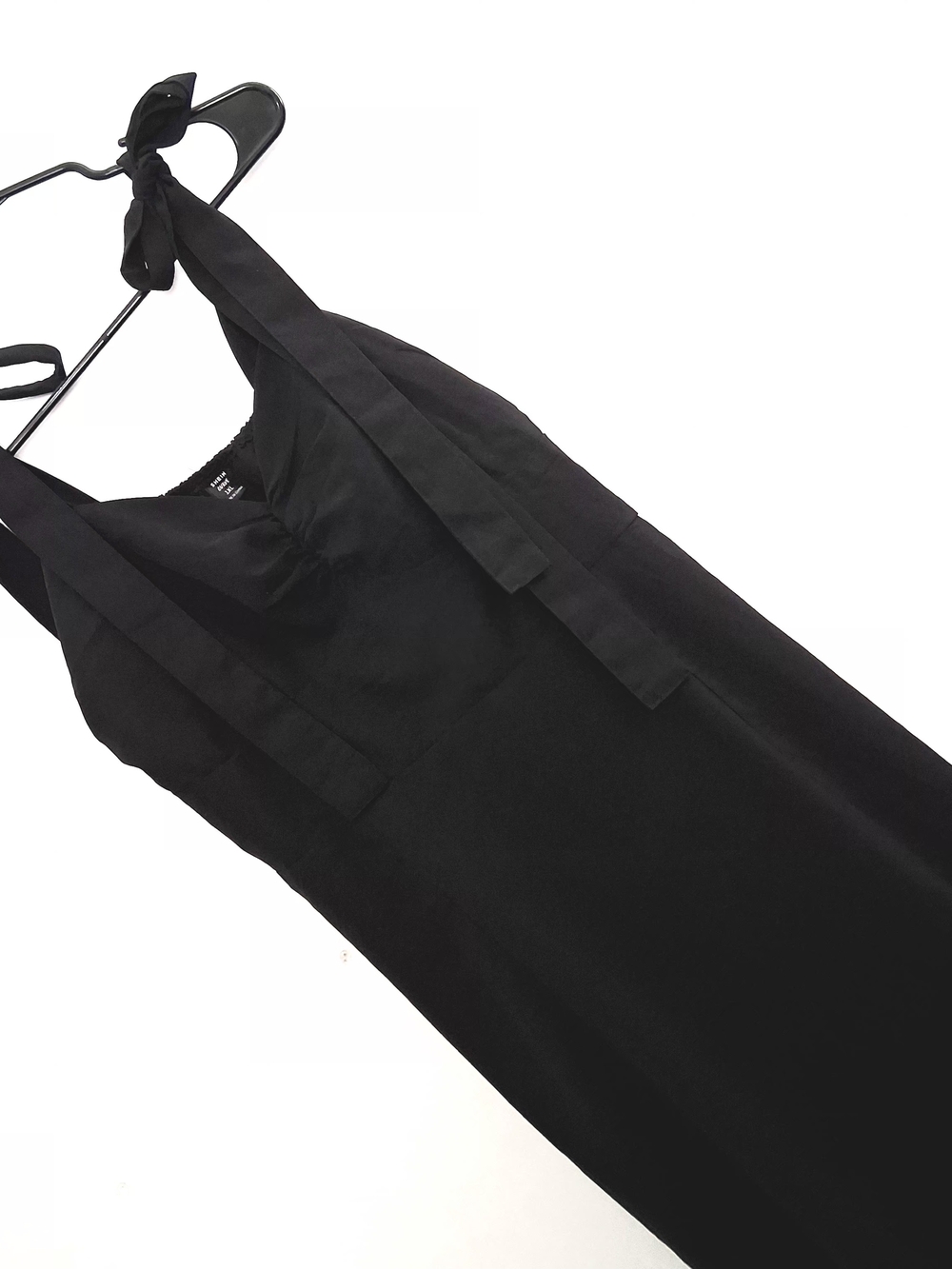SHEIN P2p 20.5in Black Tie-Shoulder Maxi Dress Size Fit Large - Picture 2 of 8